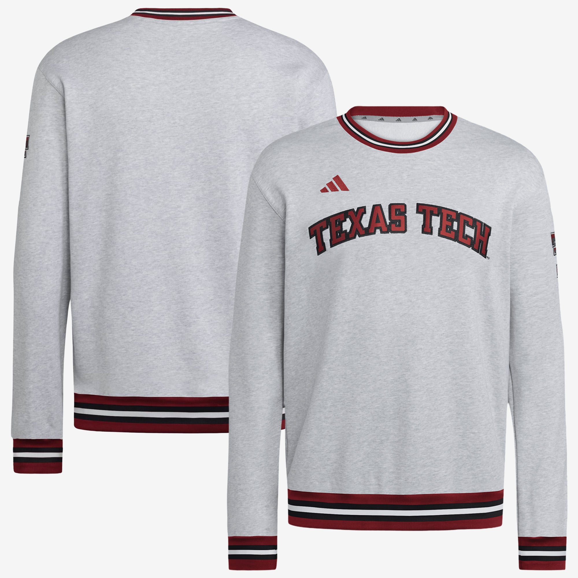 Men's adidas Gray Texas Tech Red Raiders Dugout Collection Sweatshirt