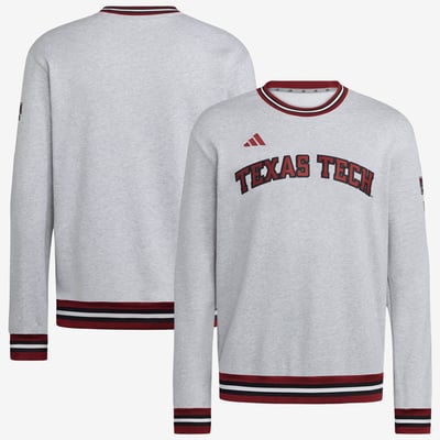 Texas Tech Red Raiders adidas Dugout Collection Sweatshirt - Gray