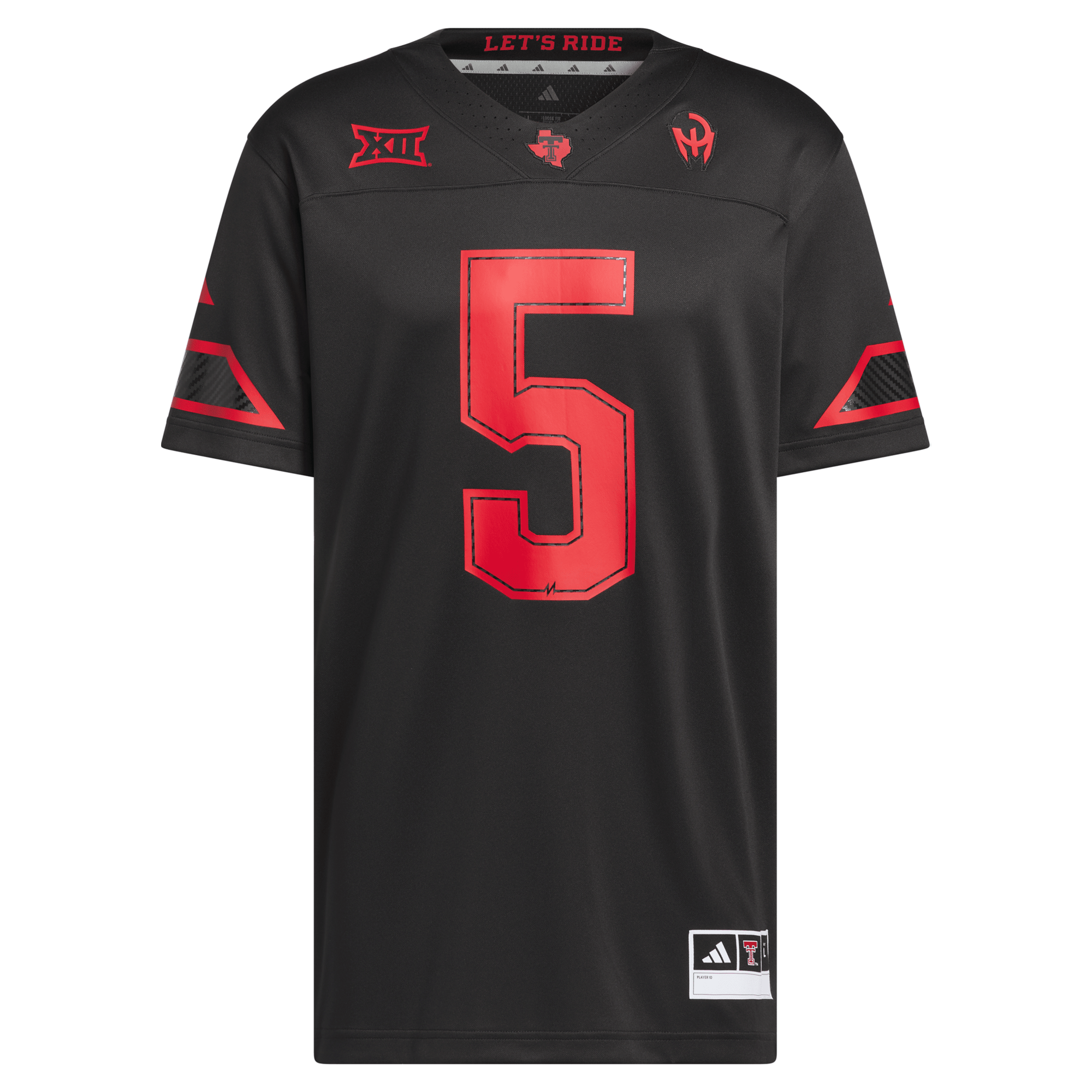 Men's adidas Patrick Mahomes Black Texas Tech Red Raiders Let's Ride Premier Jersey