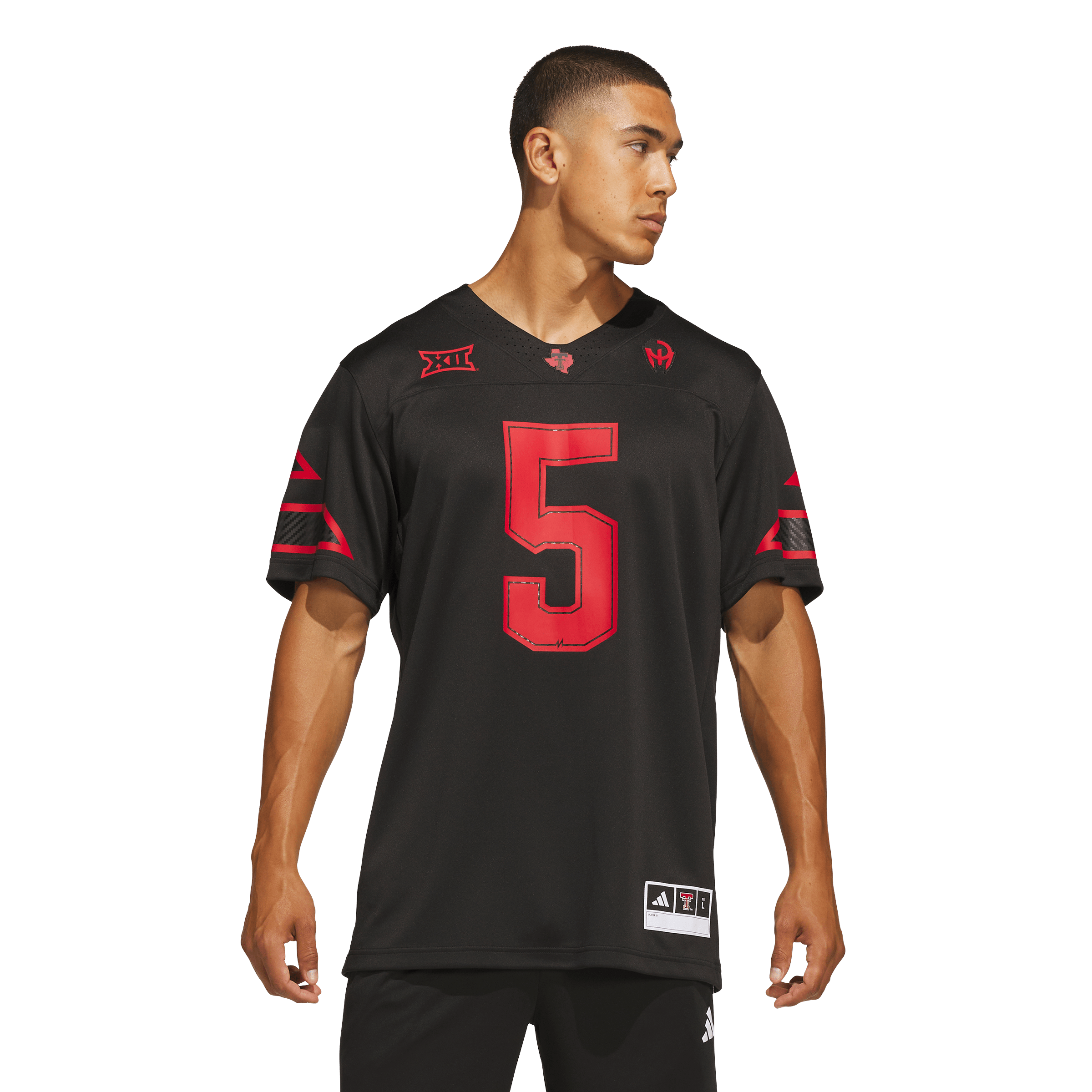 Men's adidas Patrick Mahomes Black Texas Tech Red Raiders Let's Ride Premier Jersey