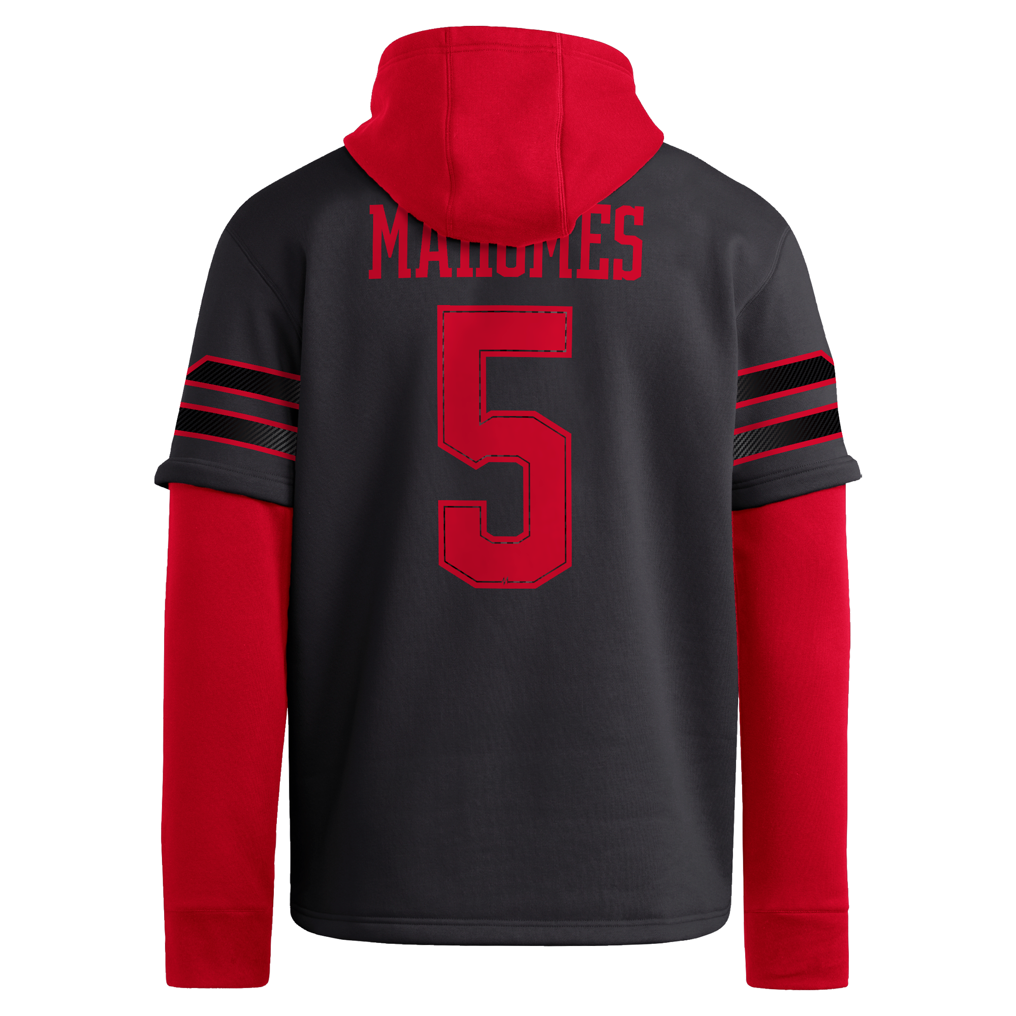 Men's adidas Patrick Mahomes Black/Red Texas Tech Red Raiders Let's Ride Jersey Hoodie