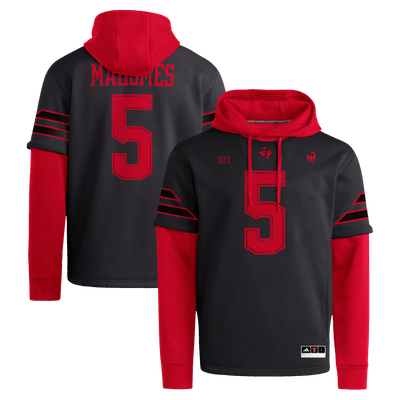 Patrick Mahomes Texas Tech Red Raiders adidas Let's Ride Jersey Hoodie - Black/Red