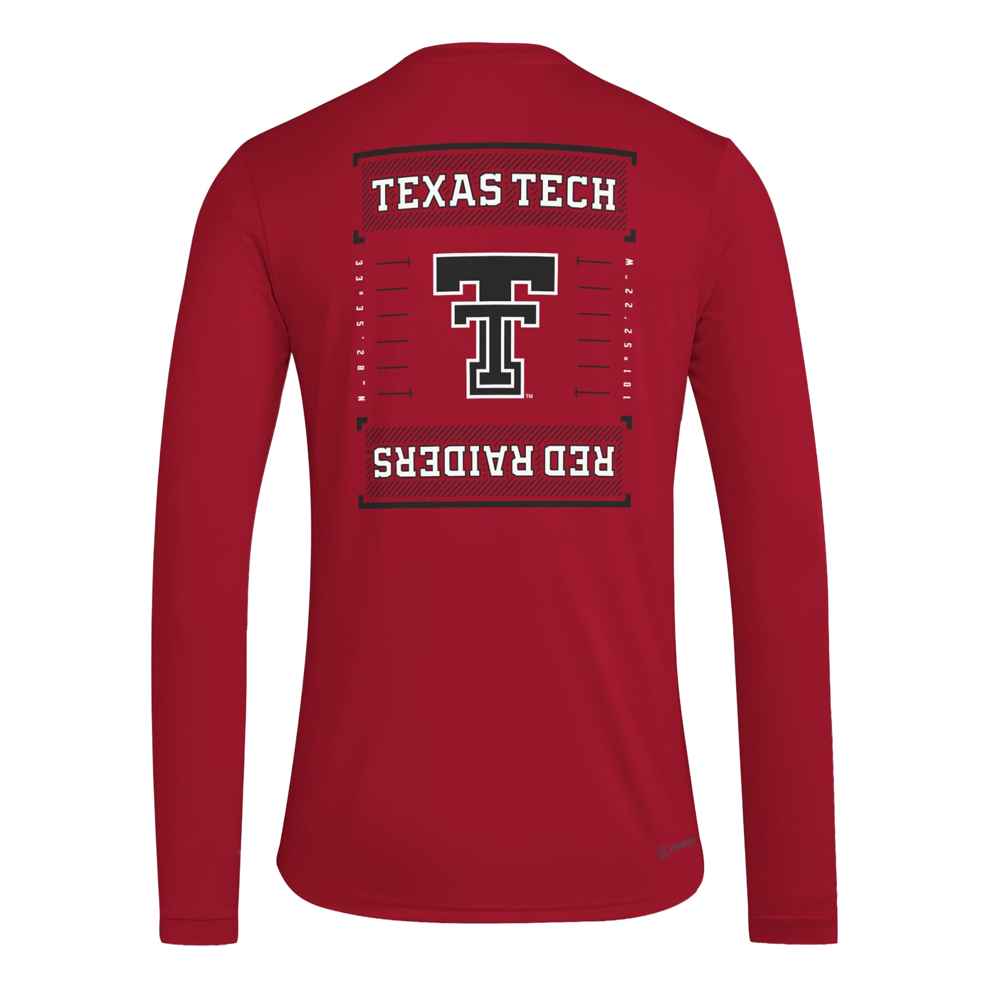 Men's adidas  Red Texas Tech Raiders Locker Football Icon AEROREADY Pre-Game Long Sleeve T-Shirt