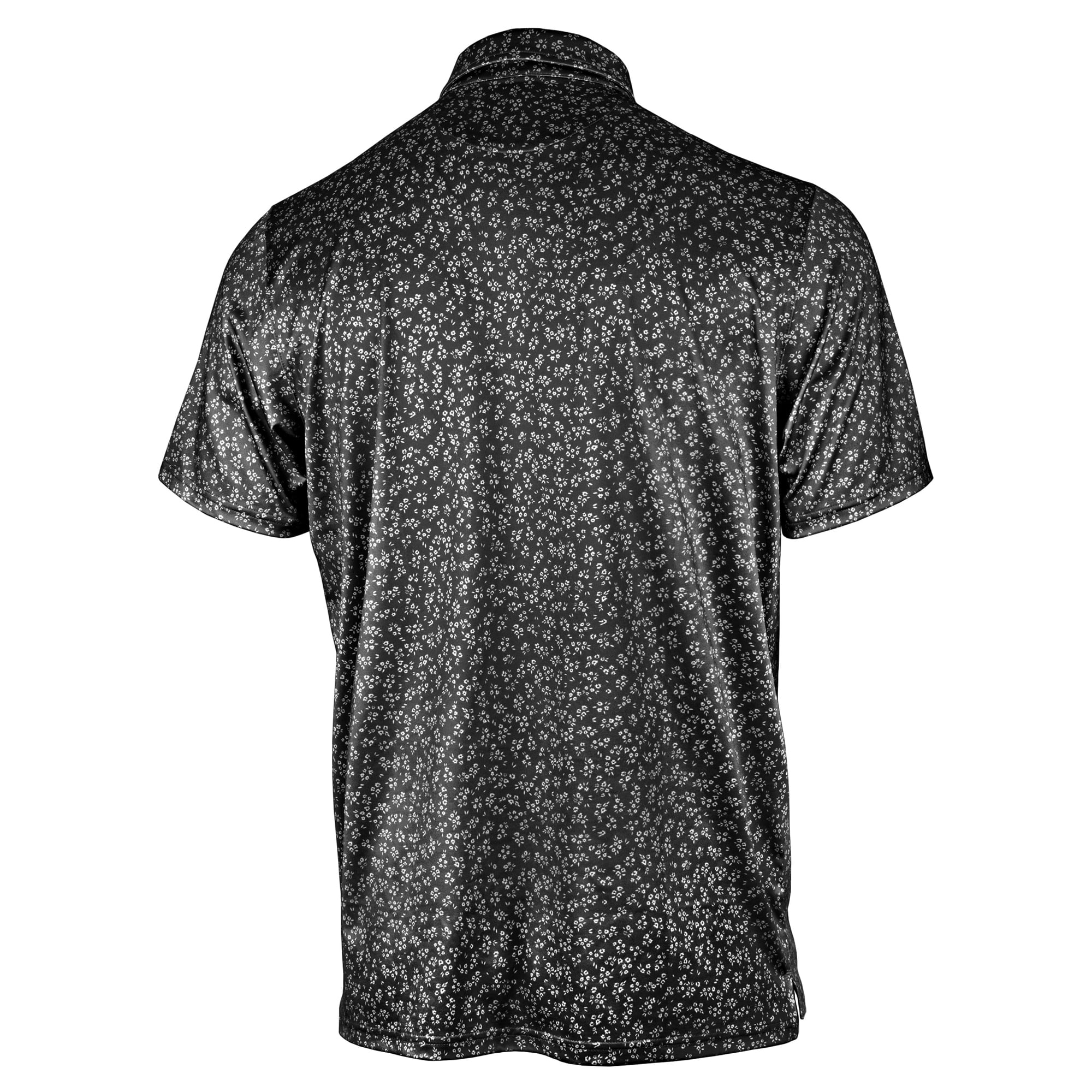 Men's Antigua Black Texas Tech Red Raiders Mono Floral Polo