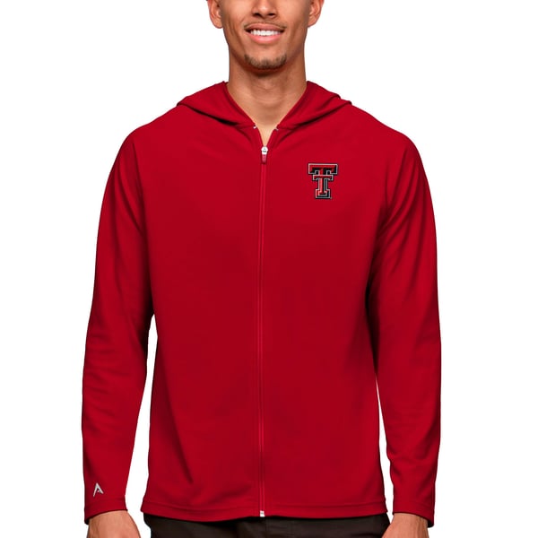 Men's Antigua Red Texas Tech Red Raiders Legacy Full-Zip Hoodie