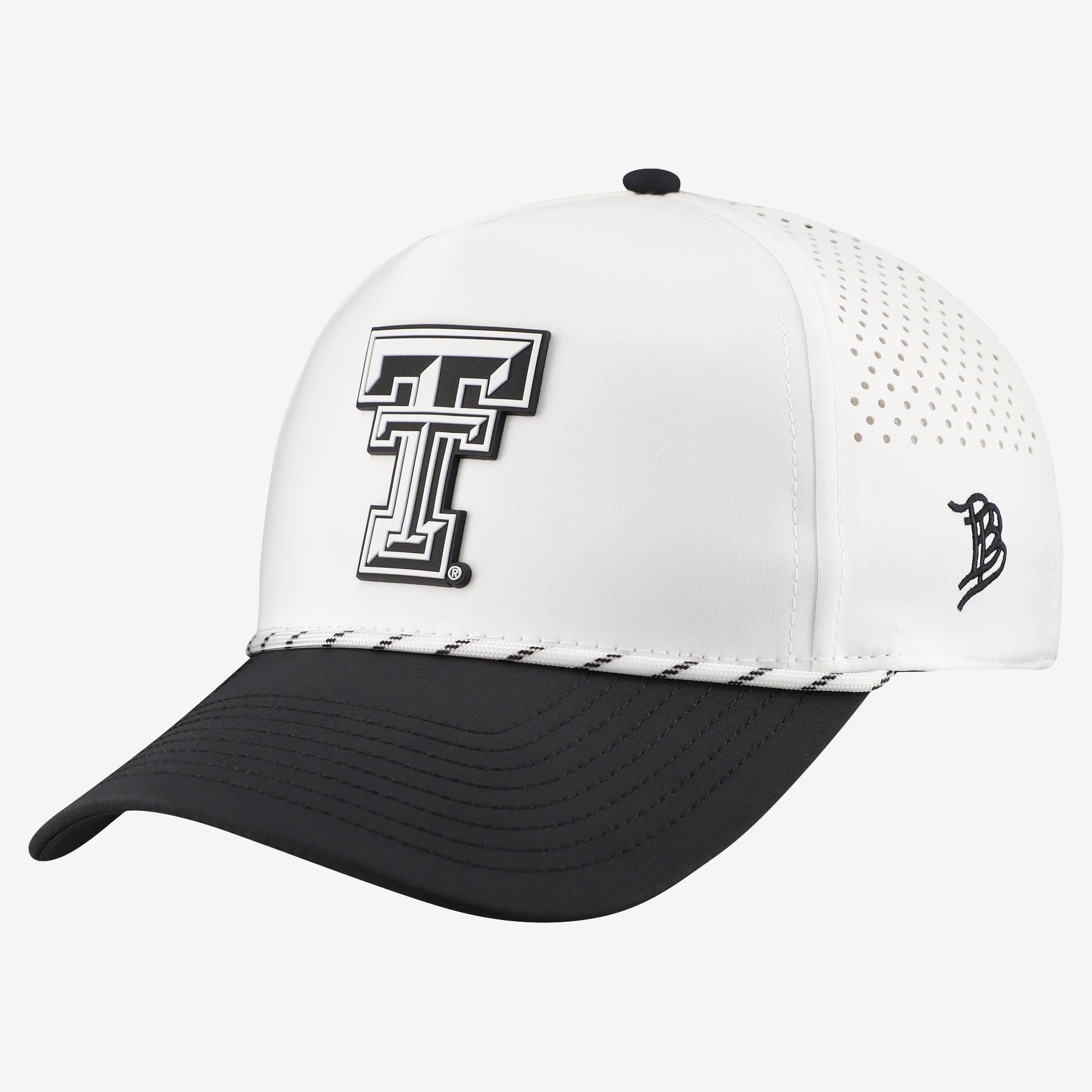 Casquette classique à cordon ajustable pour homme, blanche et noire, Texas Tech Red Raiders, marque Bills.