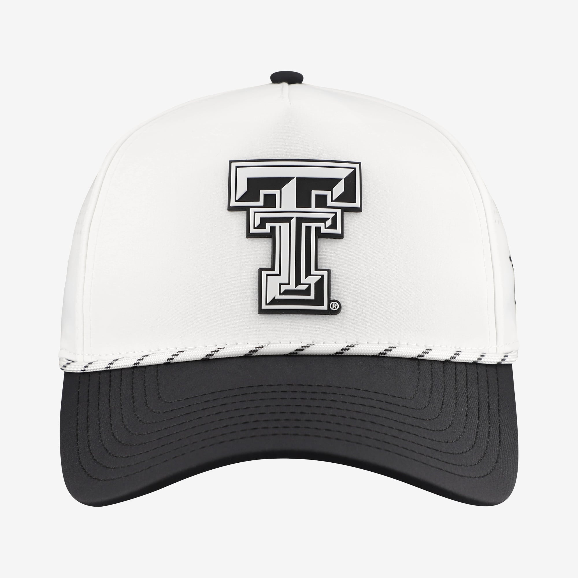 Men's Branded Bills  White/Black Texas Tech Red Raiders Classic Adjustable Rope Hat