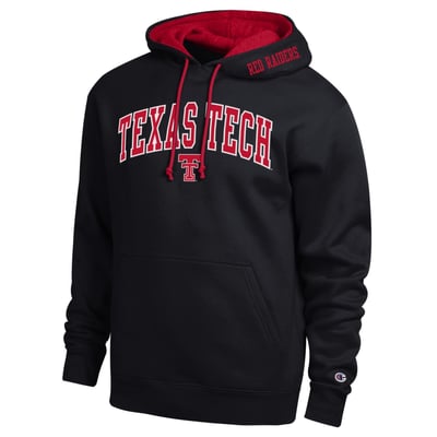  Texas Tech Red Raiders Champion Arch Tackle Twill Hoodie - Black