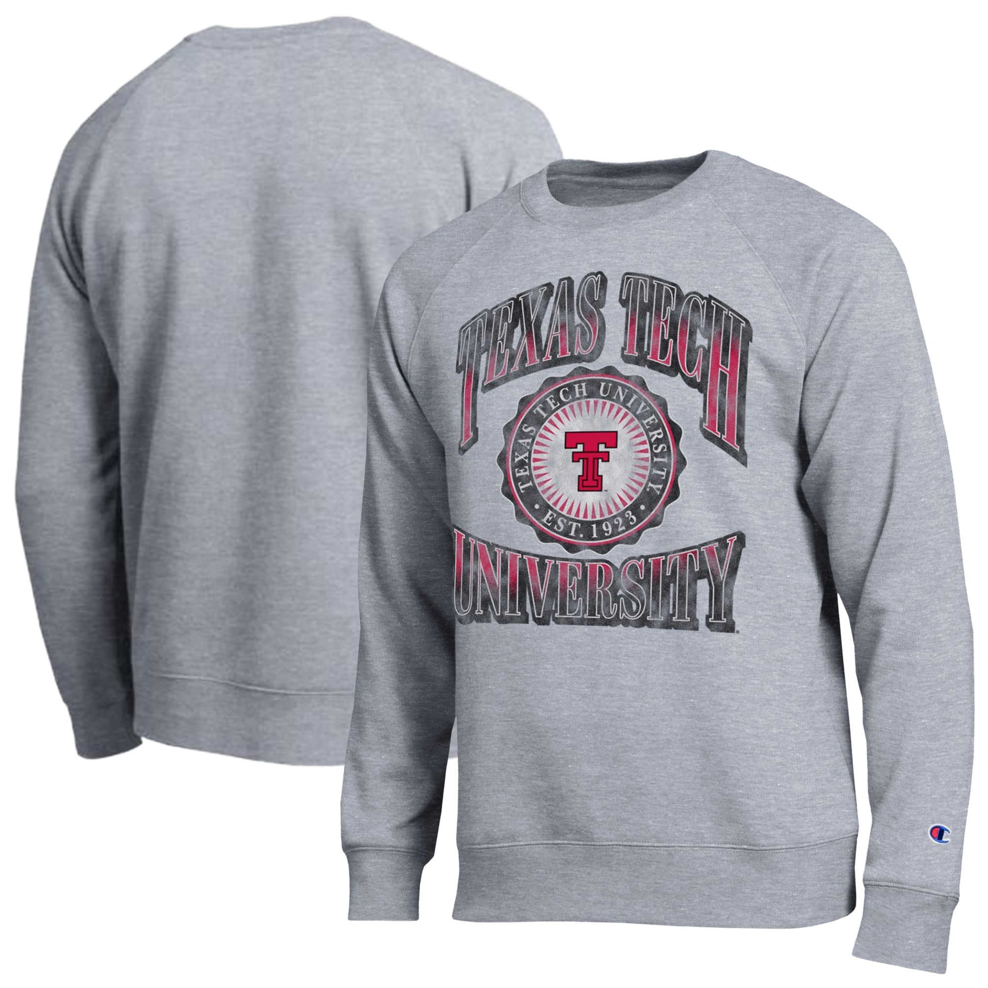 Sweat-shirt Champion pour homme, gris chiné, Texas Tech Red Raiders All-Star