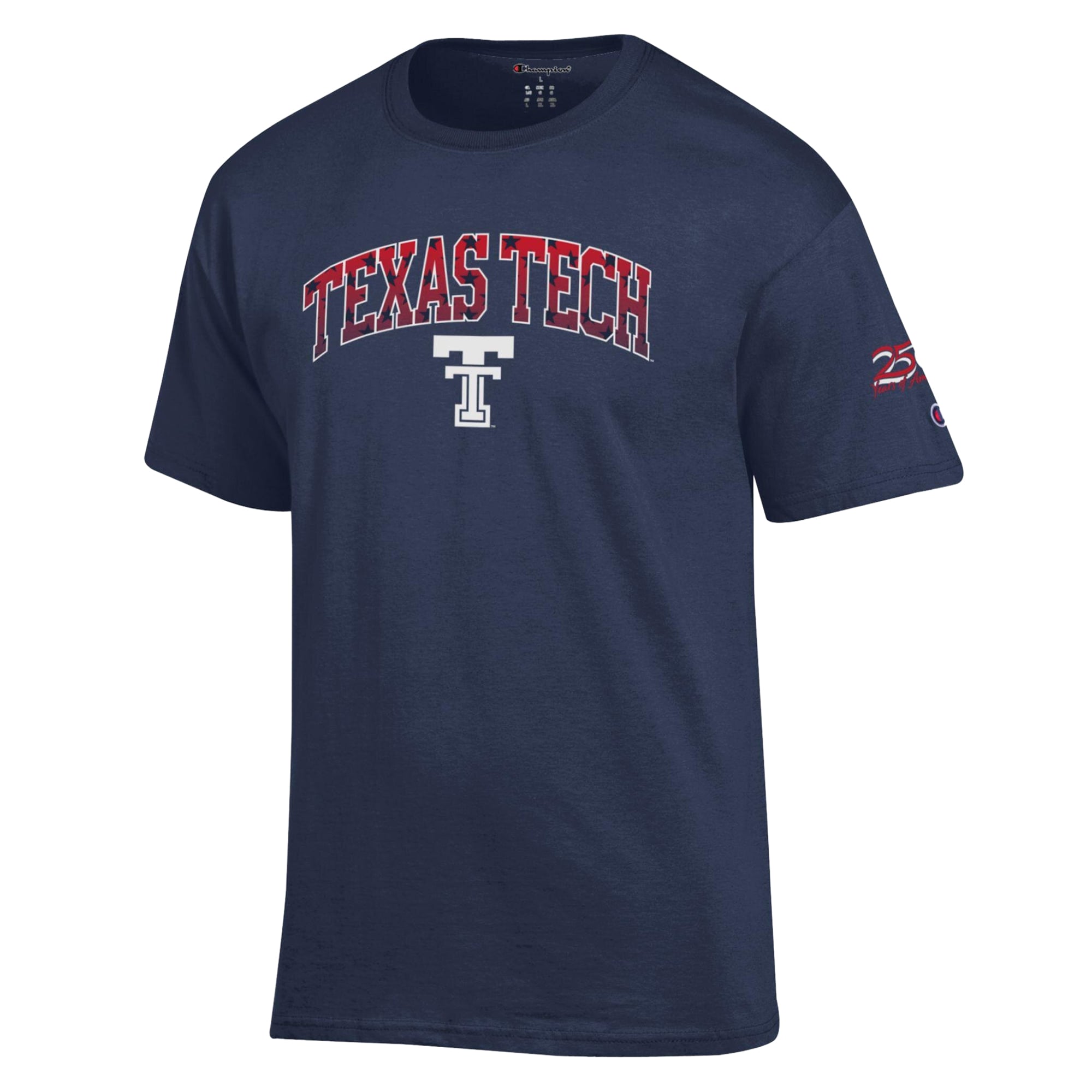 Men's Champion Navy Texas Tech Red Raiders Americana 250th Arch T-Shirt