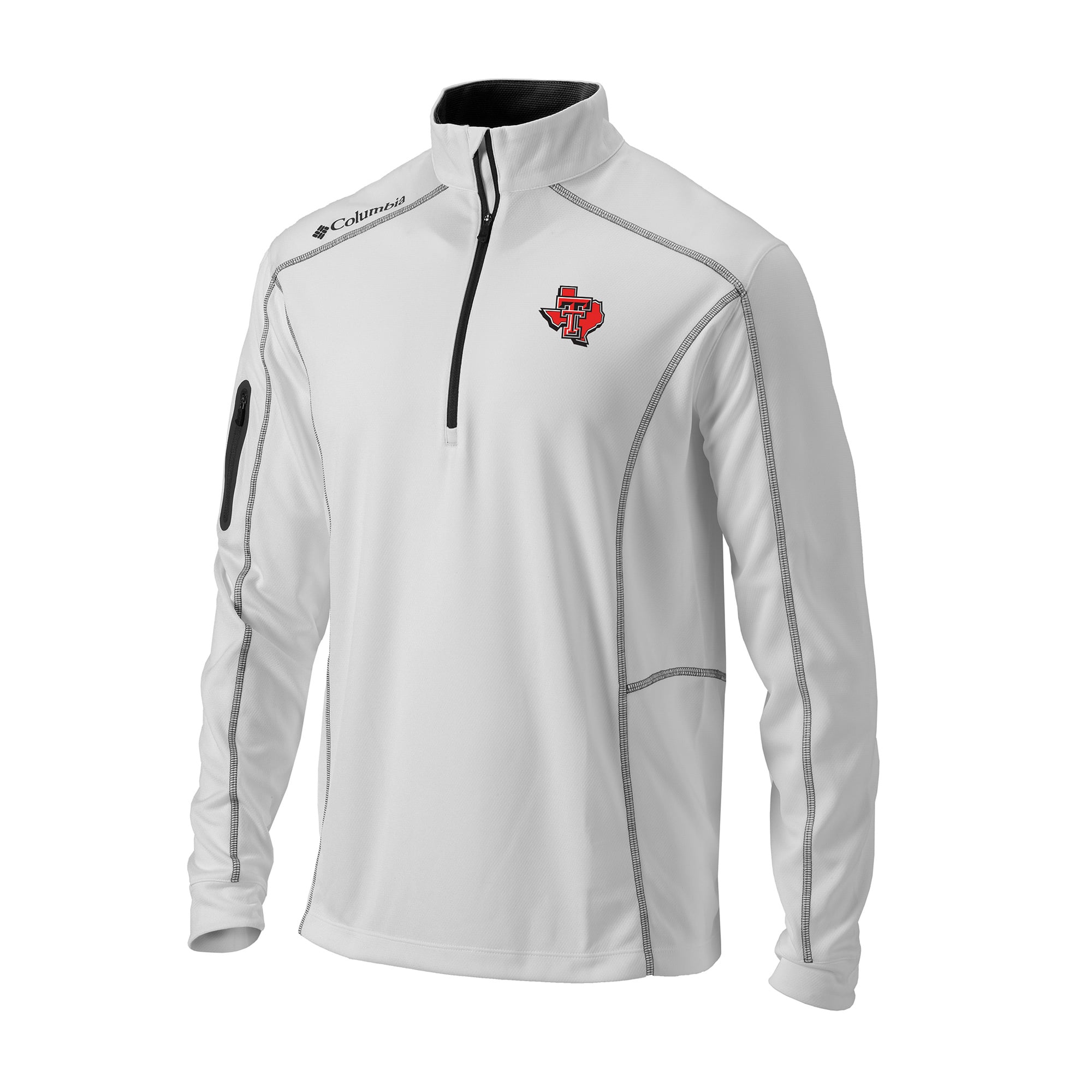 Men's Columbia White Texas Tech Red Raiders Omni-Wick Shotgun Quarter ...