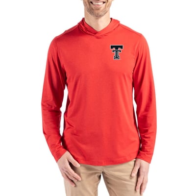  Texas Tech Red Raiders Cutter & Buck Coastline Recycled Double Peached Hoodie - Red