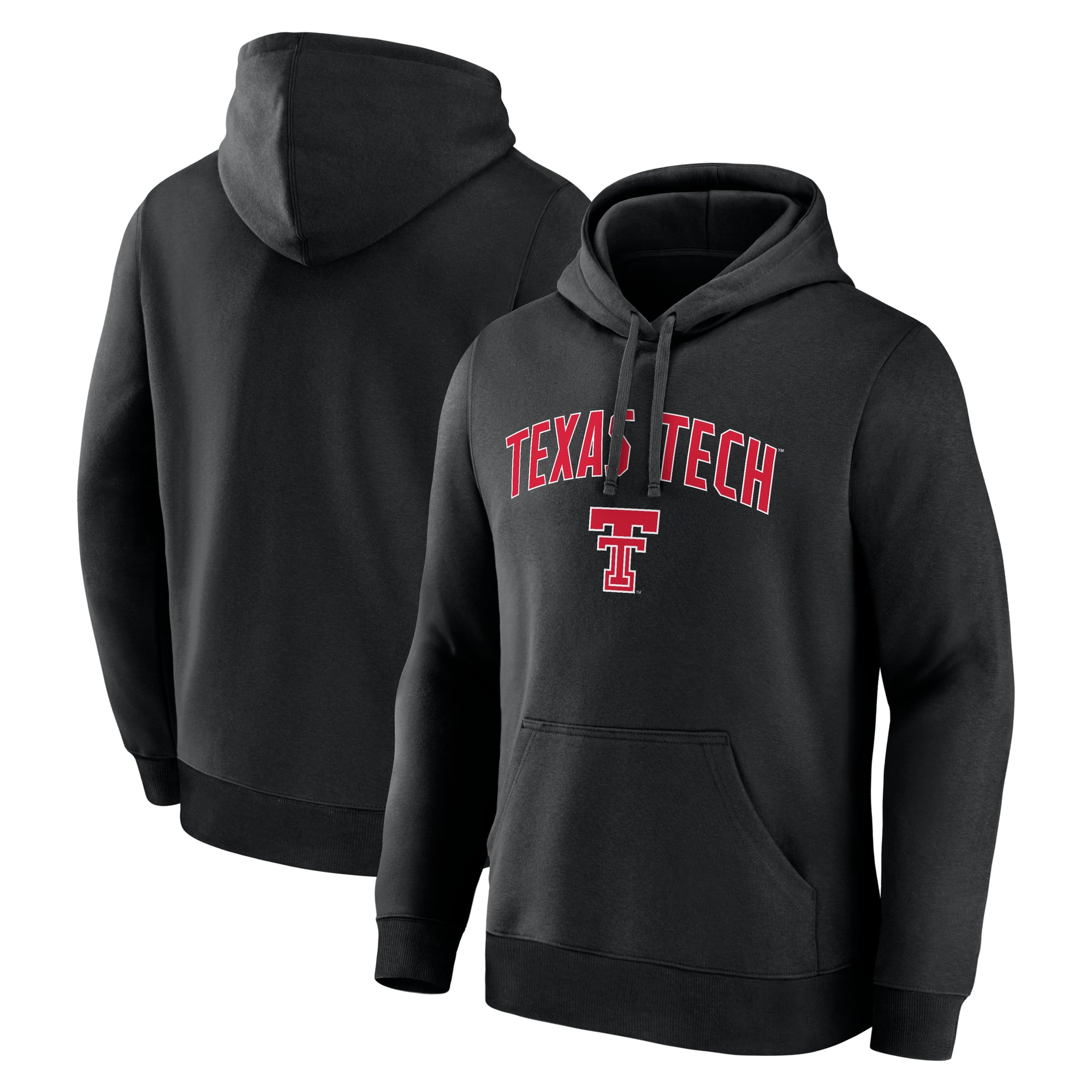 Sweat à capuche en polaire noir logo Texas Tech Red Raiders pour homme