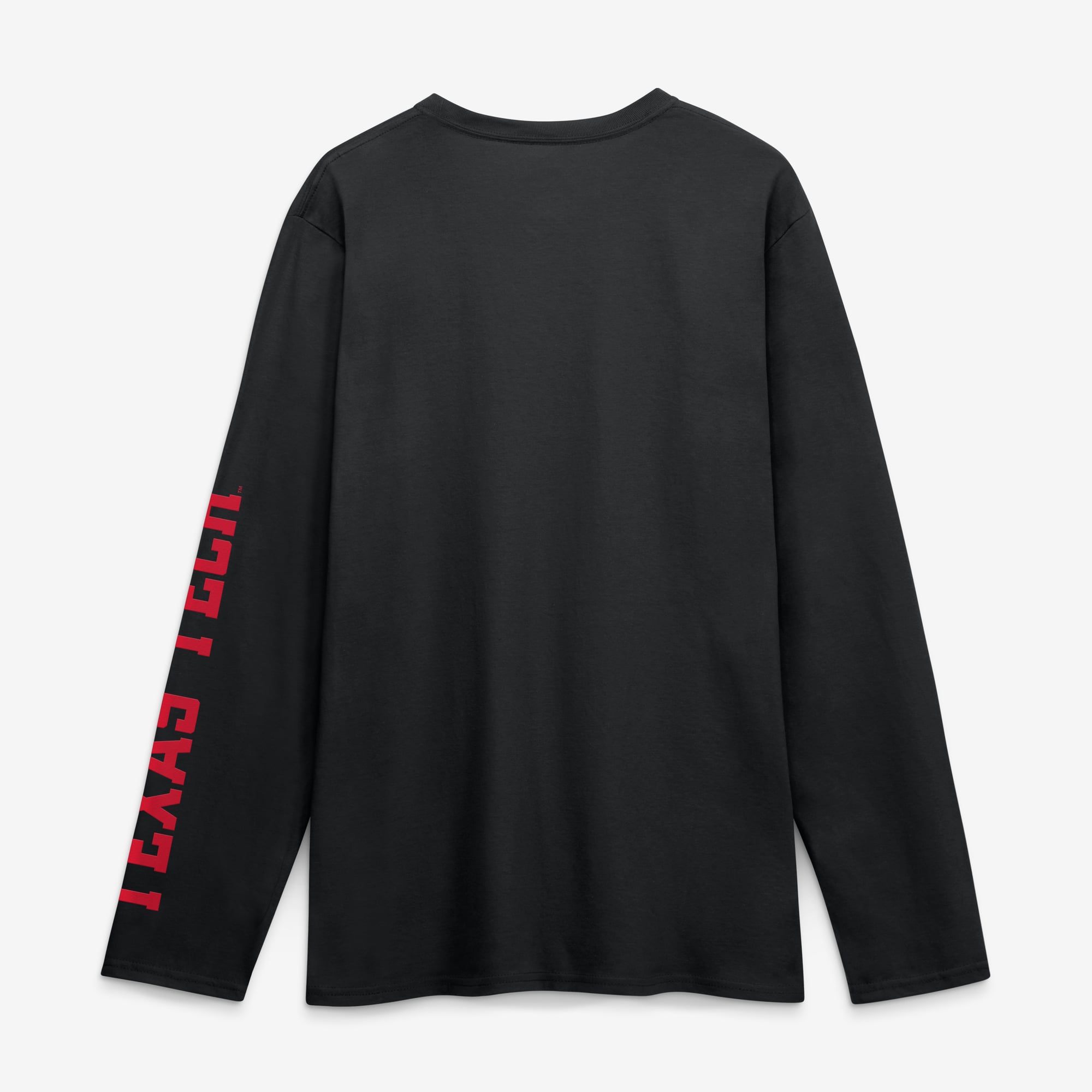 T-shirt à manches longues pour homme, logo athlétique noir, Texas Tech Red Raiders, principal