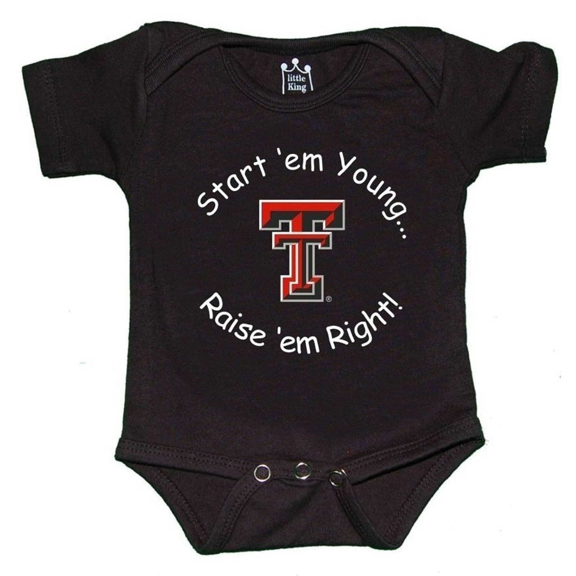 Newborn & Infant Little King Black Texas Tech Red Raiders Start 'Em Young Bodysuit