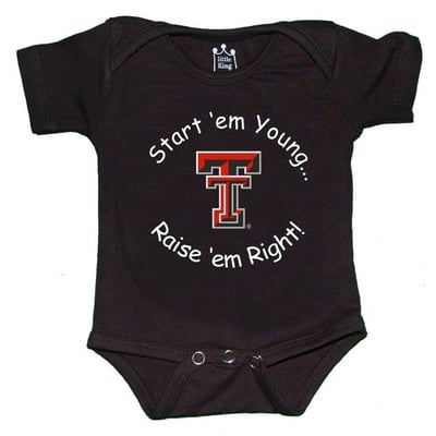 Texas Tech Red Raiders Little King Newborn & Infant Start 'Em Young Bodysuit - Black