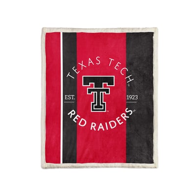 Texas Tech Red Raiders Pegasus Block Stripe 50" x 60" Ultra Cozy Sherpa Blanket