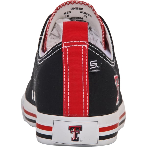 Texas Tech Red Raiders Navy & Red Canvas Slip-On Sneakers by Skicks SKICKS Texas Tech Red Raiders Low Top Shoes main image 3