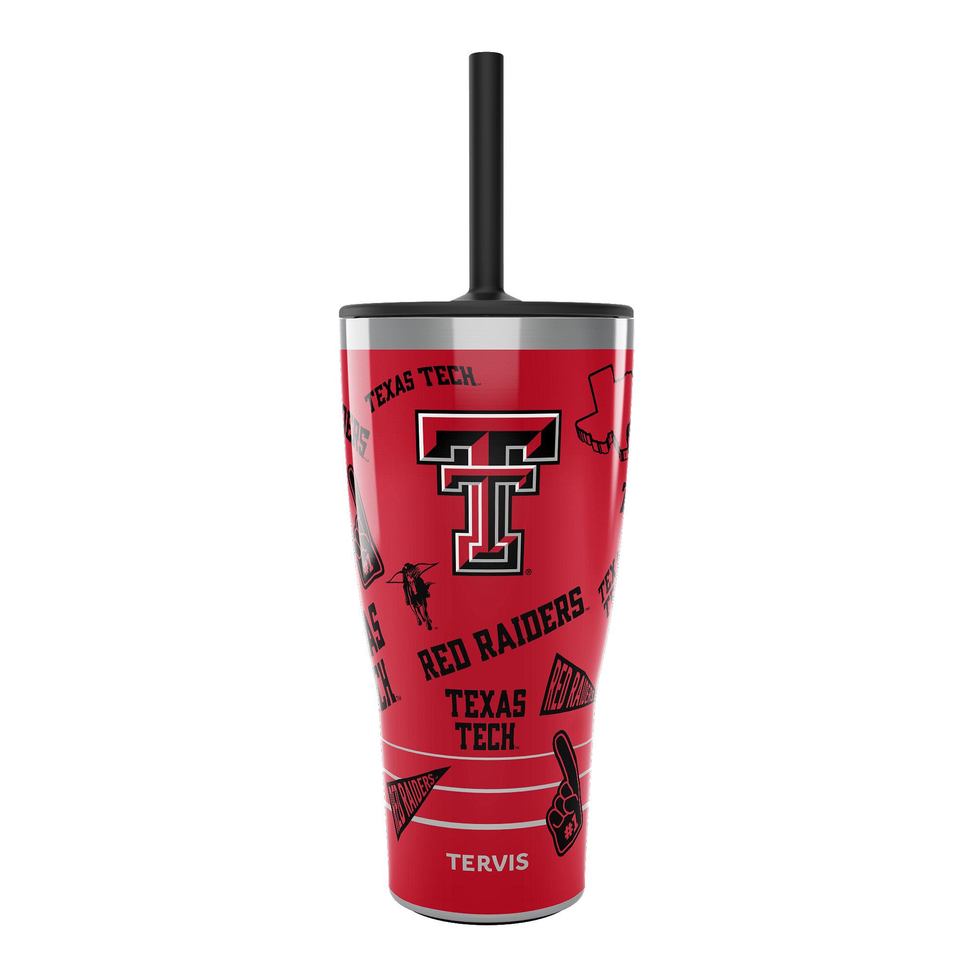 Gobelet Tervis Texas Tech Red Raiders 30 oz avec couvercle à paille