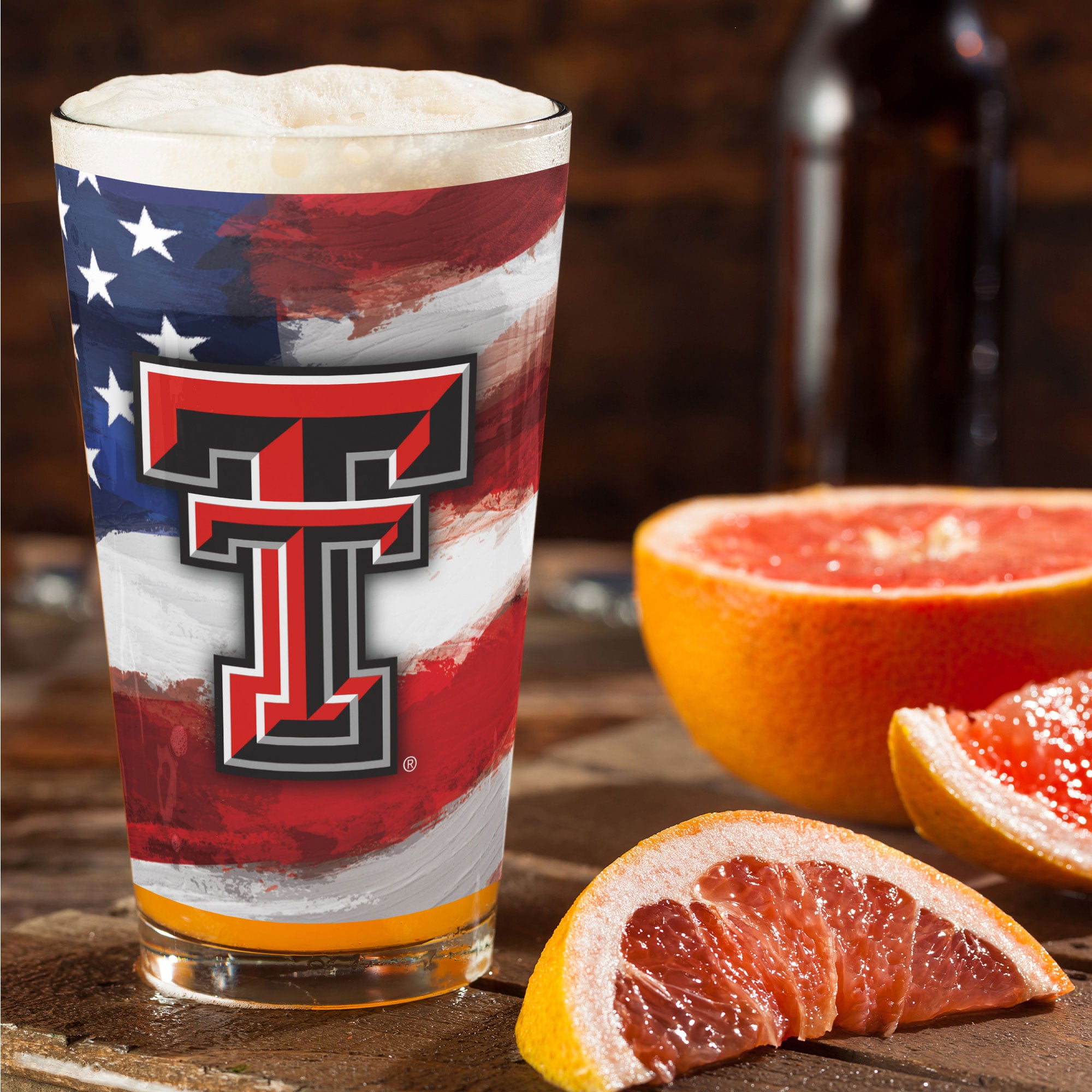 Lot de deux verres à bière de style américain de 473 ml (16 oz) aux couleurs des Texas Tech Red Raiders