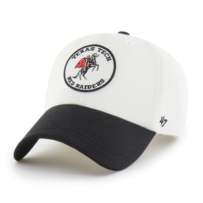 Texas Tech Red Raiders '47 Unisex Pique Patch Clean Up Adjustable Hat - White/Black