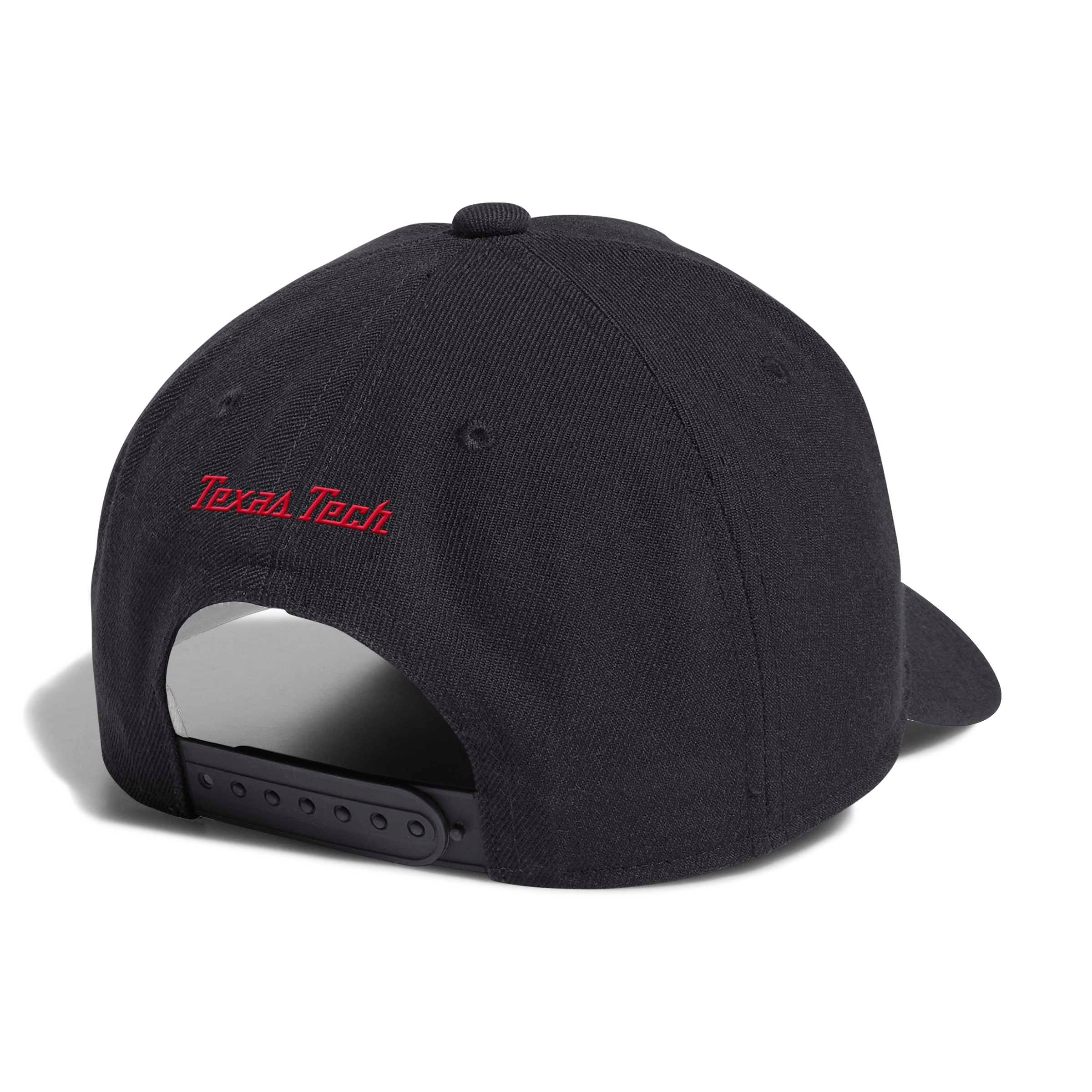 Casquette unisexe adidas Texas Tech Red Raiders Let's Ride A-Frame ajustable noire