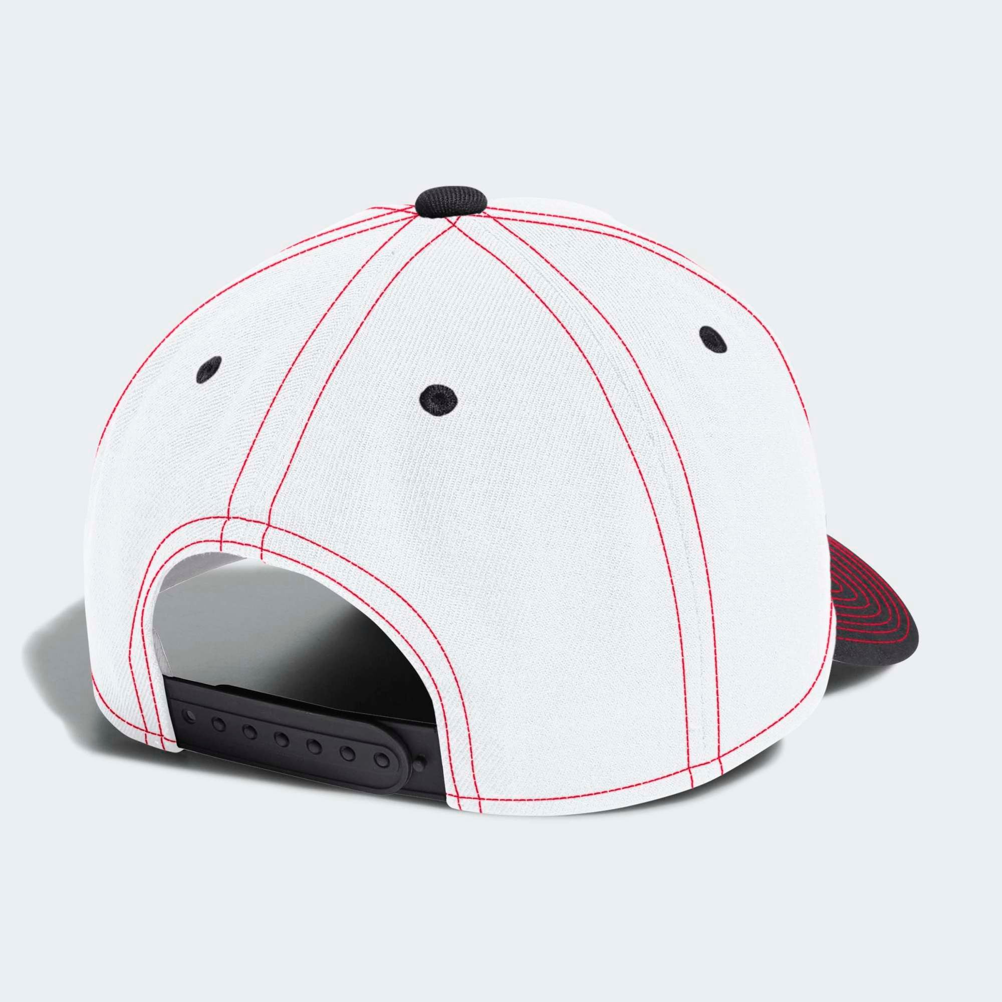 Casquette unisexe adidas blanche/noire Texas Tech Red Raiders 2026 Sideline A-Frame ajustable