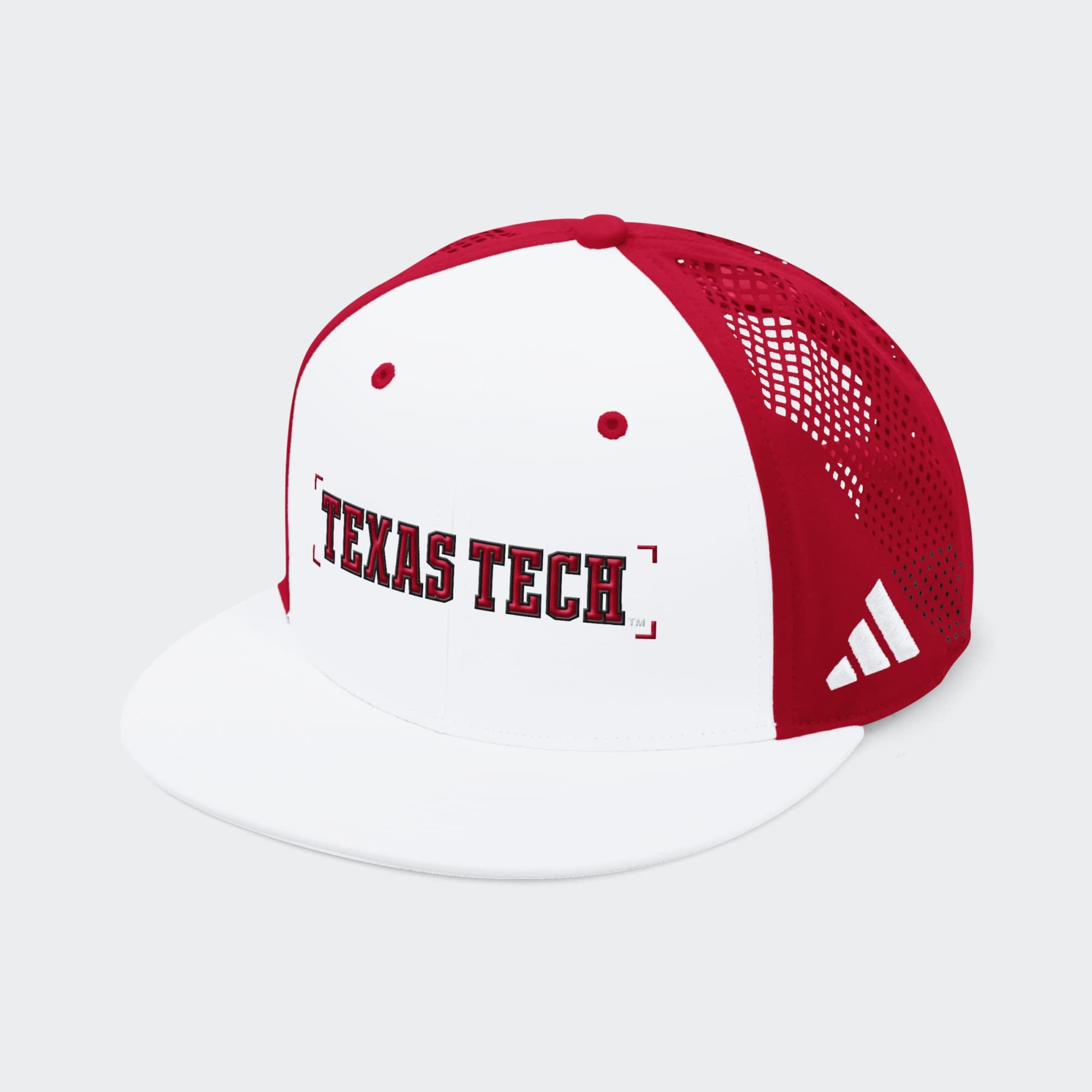Unisex adidas White/Red Texas Tech Red Raiders 2026 Sideline Perforated Snapback Hat
