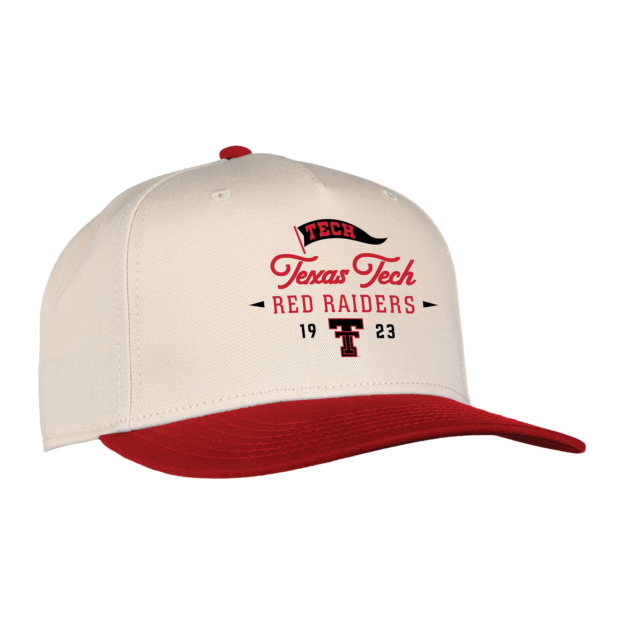 Casquette unisexe Ahead Cream Texas Tech Red Raiders, modèle ajustable de 1995