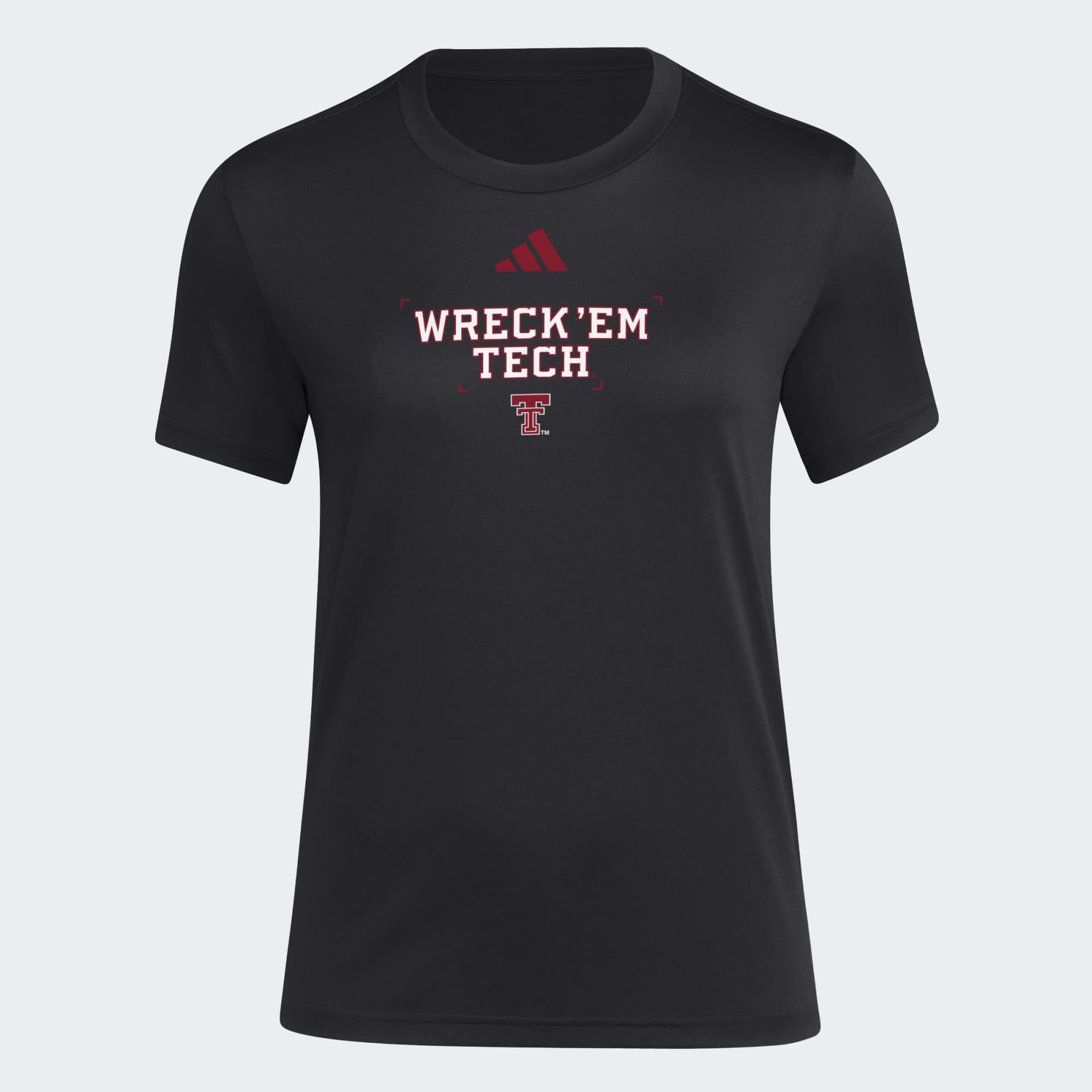 Women's adidas Black Texas Tech Red Raiders Locker Slogan Pre-Game T-Shirt