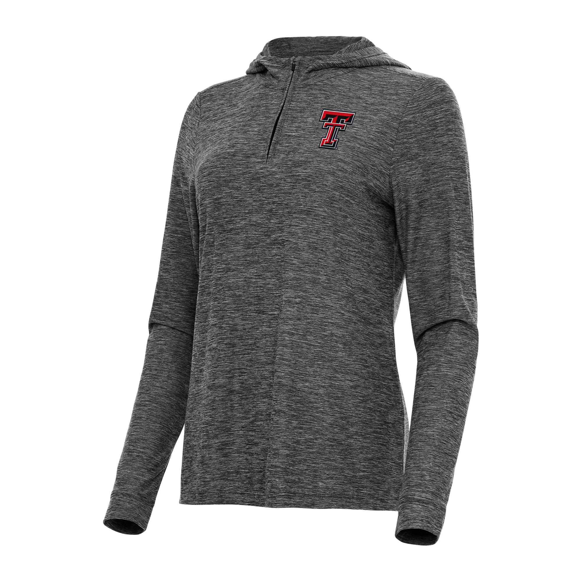 Women's Antigua Heather Black Texas Tech Red Raiders Daybreak Quarter ...
