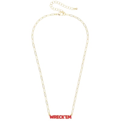 Texas Tech Red Raiders CANVAS Style Women's Nameplate Necklace