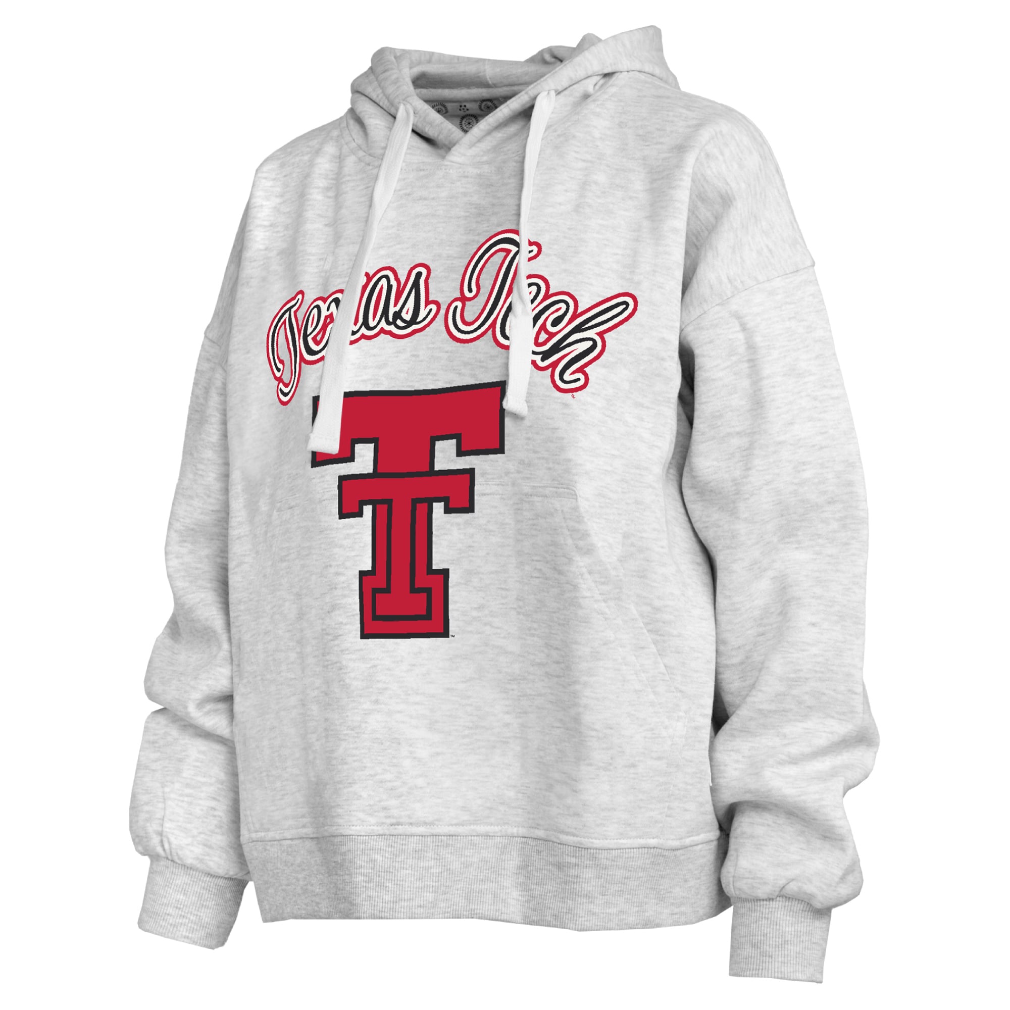 Sweat à capuche Janise gris chiné pour femme, Texas Tech Red Raiders, Pressbox.