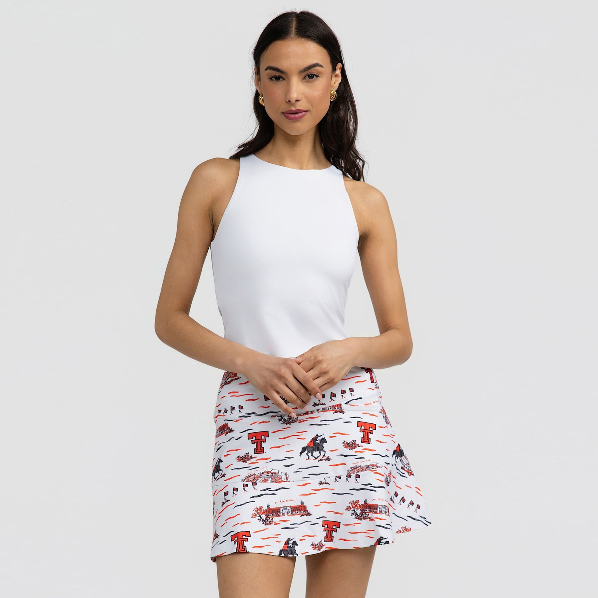 Women's Smith & Quinn White Texas Tech Red Raiders Toile Molly Skort