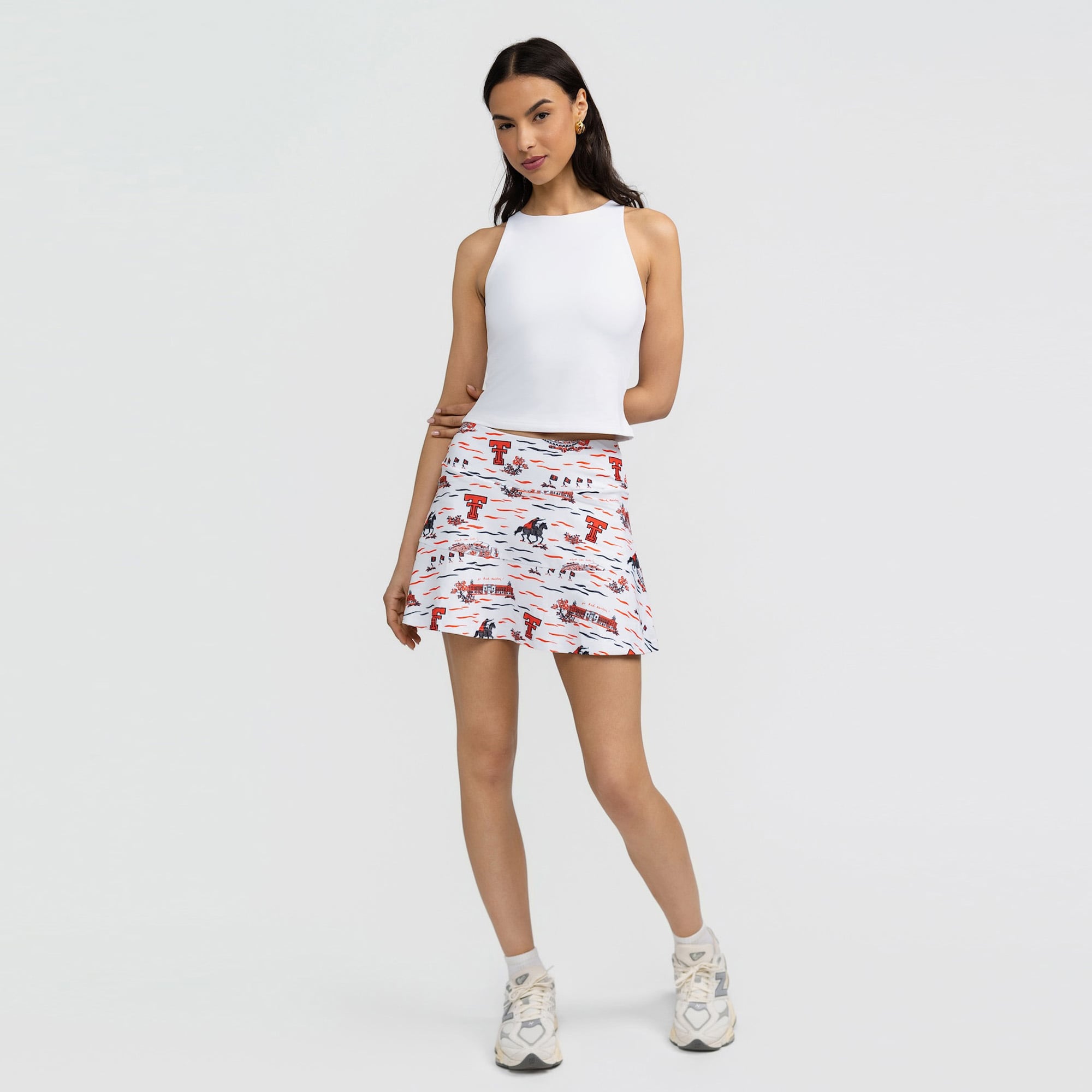 Women's Smith & Quinn White Texas Tech Red Raiders Toile Molly Skort