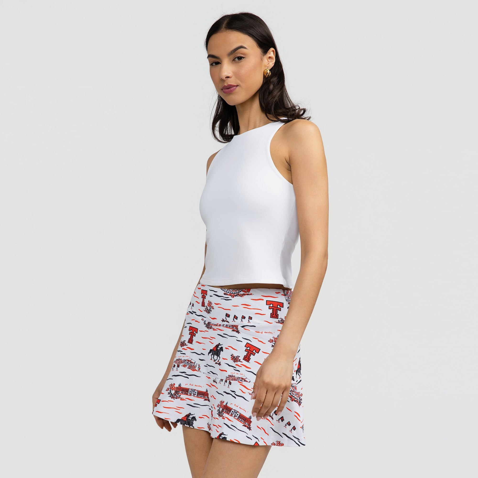 Women's Smith & Quinn White Texas Tech Red Raiders Toile Molly Skort