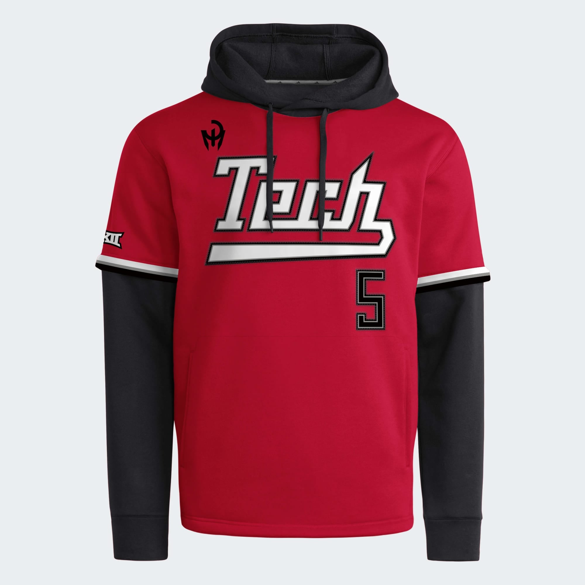 Youth Mahomes Red/Black Texas Tech Red Raiders Dugout Collection Hoodie