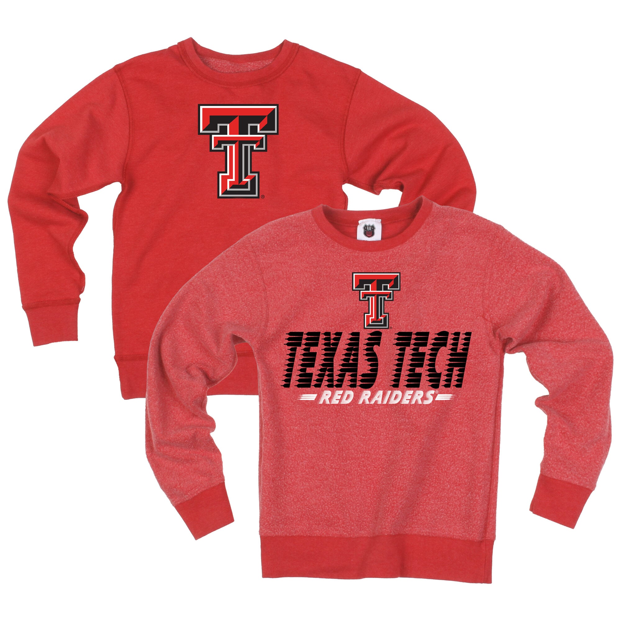 Youth Wes & Willy  Red Texas Tech Raiders Reversible Sweatshirt