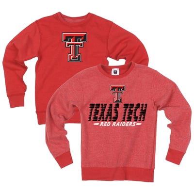  Texas Tech Red Raiders Wes & Willy Youth Reversible Sweatshirt - Red
