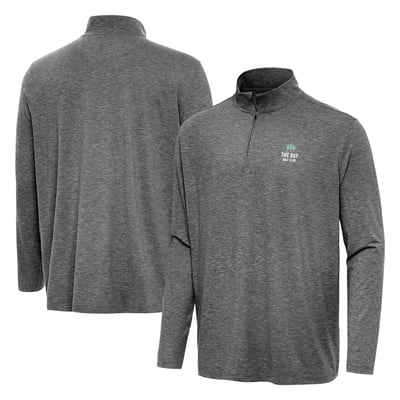 The Bay Golf Club Antigua Hunk Quarter-Zip Pullover - Heather Black