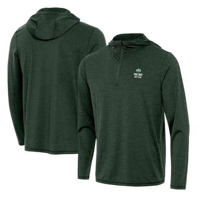 The Bay Golf Club Antigua Tidy Quarter-Zip Hoodie - Hunter Green