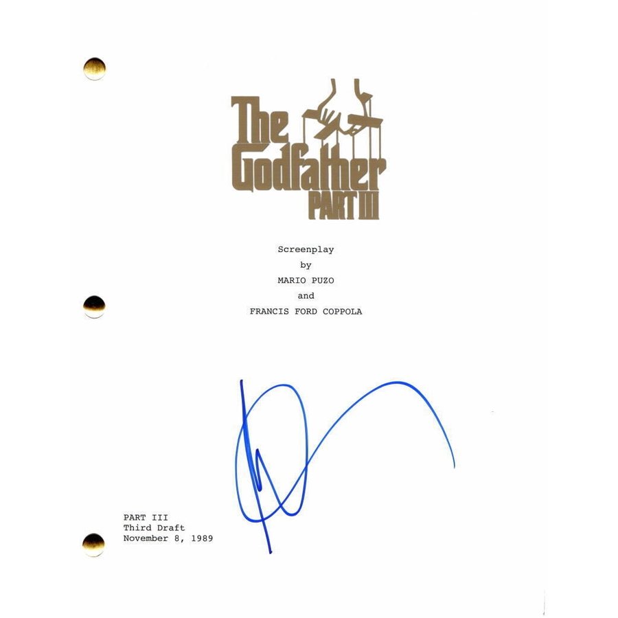 Godfather Signed Script Andy Garcia Godfather Quotes
