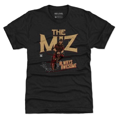 The Miz 500 Level Always Awesome Premium Tri-Blend T-Shirt - Black