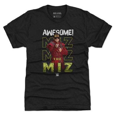 The Miz 500 Level Repeat Premium Tri-Blend T-Shirt - Black