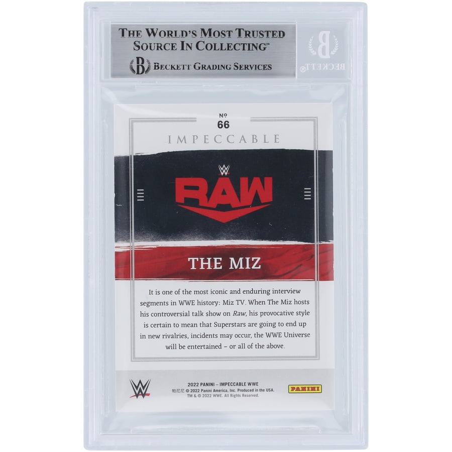V106832 MIZ The Miz WWE Autogrammkarte 2022 Panini Impeccable #66 