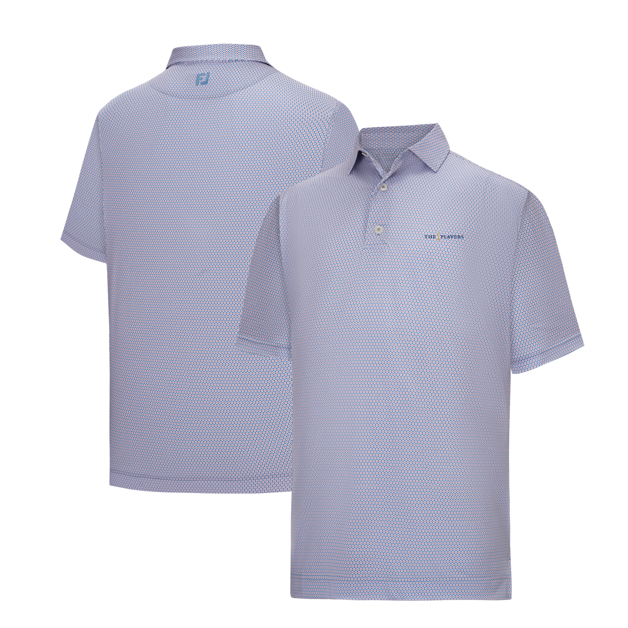 Men's FootJoy  Blue THE PLAYERS Stellar Print Lisle Polo