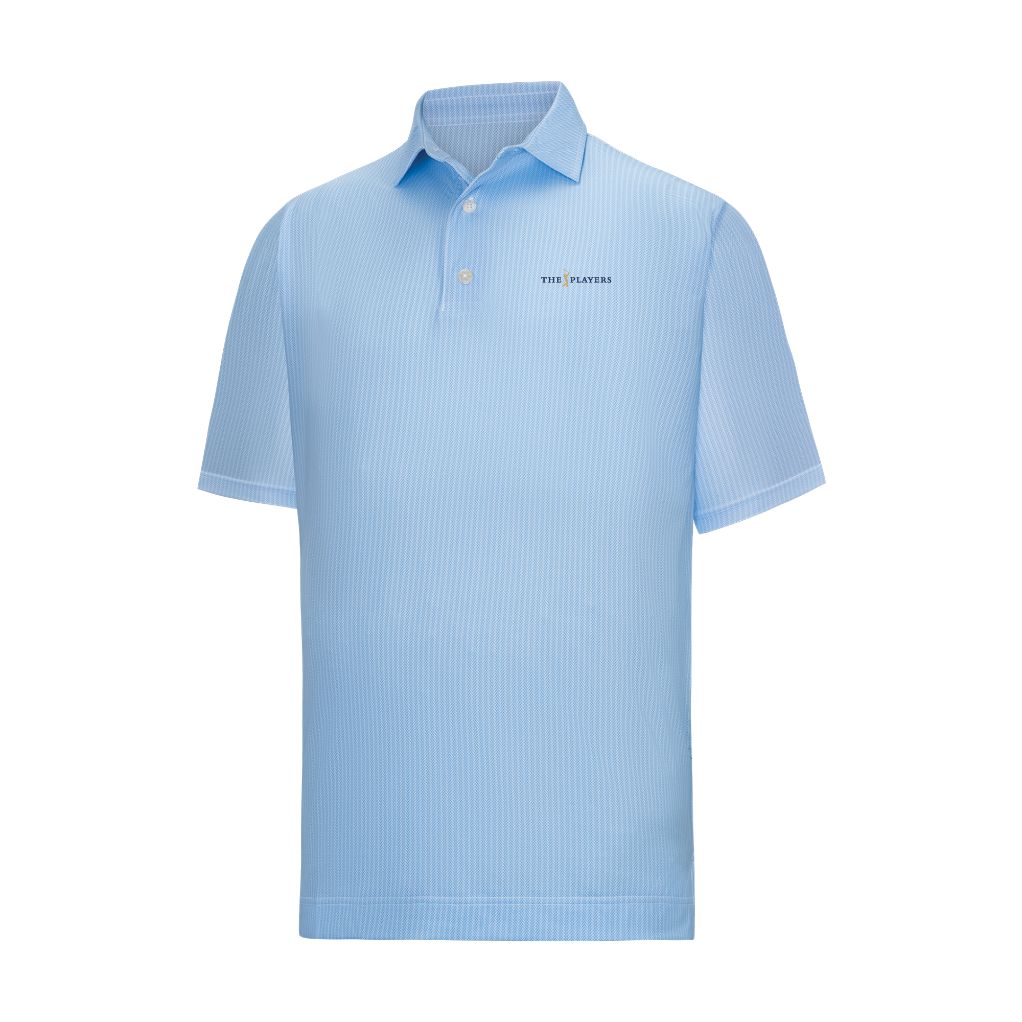 Men's FootJoy  Light Blue THE PLAYERS Tee Time Print Lisle Polo