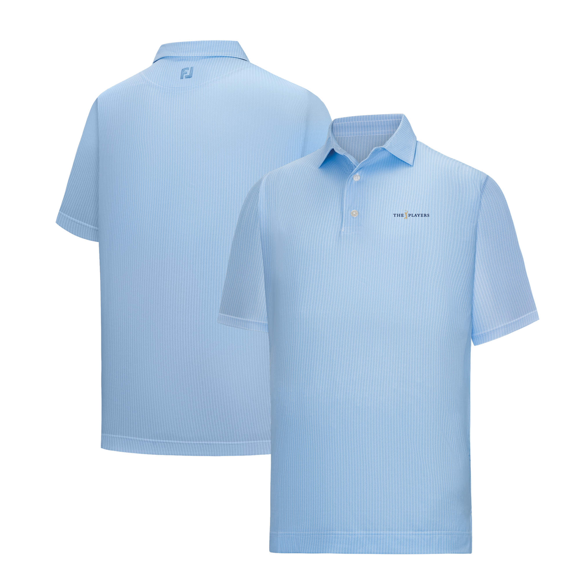 Men's FootJoy Light Blue THE PLAYERS Tee Time Print Lisle Polo