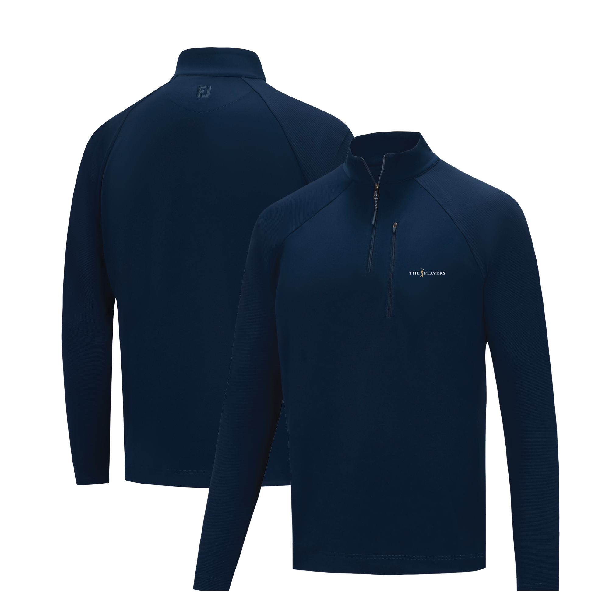 Men's FootJoy  Navy THE PLAYERS Geo Raglan Quarter-Zip Pullover