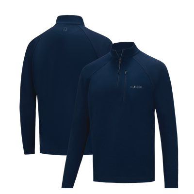 THE PLAYERS Pull FootJoy Geo Raglan à quart de zip - Marine